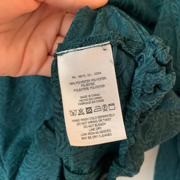 Maeve // Forest Green Paisley Blouse - Picture 5 of 10